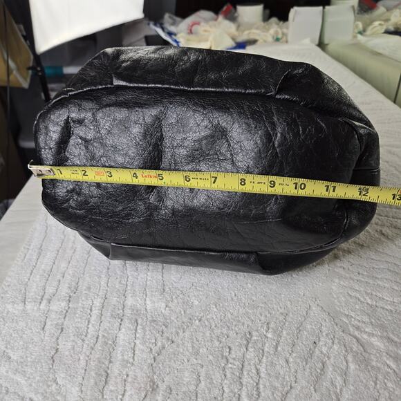 Cole Haan Stagedoor Studio hobo tote leather drawstring bag large black - Picture 14 of 17